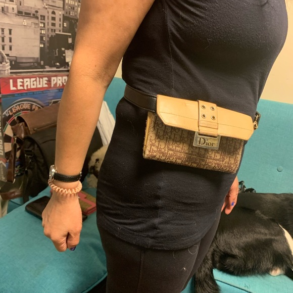 DIOR Trotter Logo Print Canvas Brown w Gold Accent Dior vintage wallet serial # - Picture 9 of 11